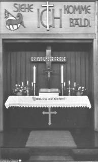 S2 A107 Nr. 34, Algermissen, Kapelle, Altar, um 1956, um 1950