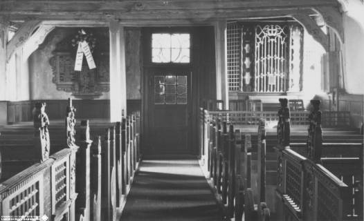 S2 Nr. 3610, Altluneberg, Kirche, Innenansicht Eingang, 1950, 1950