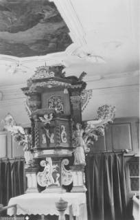 S2 Nr. 3602, Baddeckenstedt, Paulus-Kirche, Altar, um 1948, um 1948