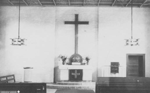 S2 Nr. 3606, Baden (bei Achim), Kirche, Altarraum, 1947, 1947