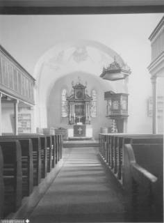 S2 Witt Nr. 852, Barrien, Bartholomäus-Kirche, Innenraum nach Osten, März 1956, 1956