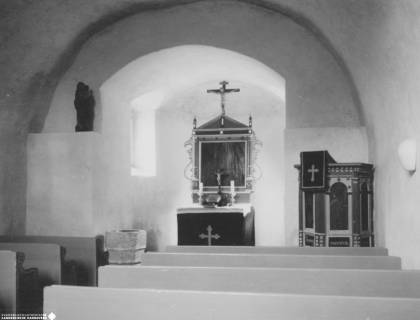 S2 Witt Nr. 830, Beienrode (KK Wolfsburg), Kapelle, Altarraum, Dezember 1955, 1955