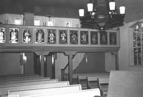 S2 A 23 Nr. 6, Benthe, Kapelle, Innenansicht nach Westen, um 1960, um 1960