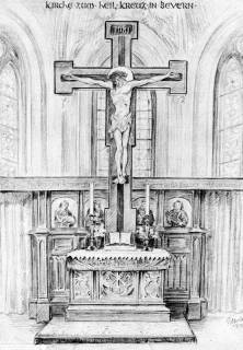 S2 Nr. 7806, Bevern (KK Bremervörde-Zeven), Heilig-Kreuz-Kirche, Altar, 1952, 1952
