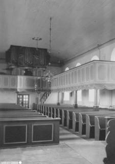 S2 Witt Nr. 1274, Burhafe, Florian-Kirche, Innenraum nach Westen, Juni 1959, 1959