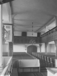 S2 Witt Nr. 882, Burlage, Marien-Kirche, Innenraum nach Westen, April 1956, 1956