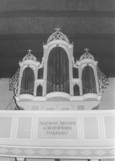 S2 Nr. 8193, Eggelingen, Kirche, Orgelempore, um 1964, um 1964