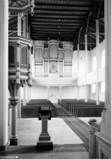 S2 Witt Nr. 1134, Groß Lafferde, Kirchenraum nach Westen, April 1958, 1958
