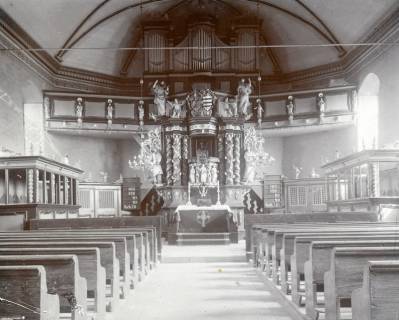 S2 Nr. 8725, Heinde, Kirche, Altarraum, um 1954, um 1954