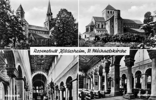 S2 Nr. 19011, Hildesheim, Michaelis-Kirche, um 1955 (Postkarte), um 1955