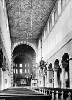 S2 Nr. 18755, Hildesheim, Michaelis-Kirche, Innenansicht nach Westen, vor 1943, vor 1942