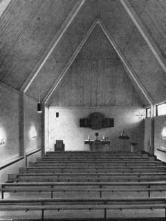 S2 Nr. 2557, Oesede, Kloster, Auferstehungs-Kirche, Altarraum, 1964, 1964