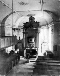 S2 Nr. 10537b, Rethmar, Katharinen-Kirche, Altarraum, um 1948, um 1948