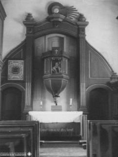 S2 A 24 Nr. 55, Ellershausen vorm Wald, Kirche, Altarraum, um 1953, um 1953