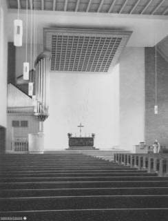 S2 Witt Nr. 1307, Emden, Martin-Luther-Kirche, Altarraum, August 1959, 1959