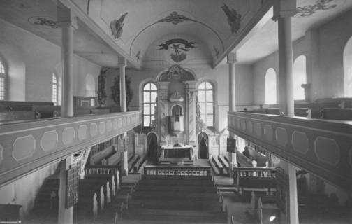 S2 Nr. 18923, Eschershausen, Martins-Kirche, Innenraum nach Osten, o. D., ohne Datum