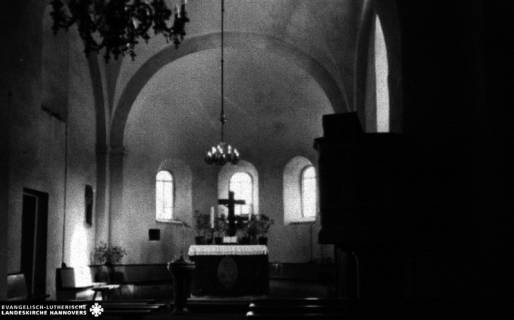 S2 A 63 Nr. 26, Exten, Kirche, Altarraum, um 1960, um 1960