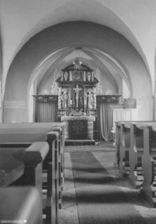 S2 Witt Nr. 1198, Feldbergen, Kirche, Altarraum, September 1958, 1958