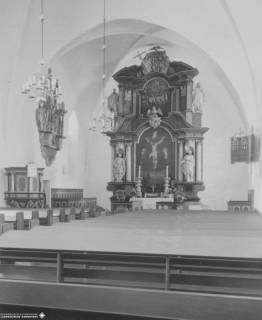 S2 Witt Nr. 1039, Fürstenau, Kirche, Altarraum, April 1957, 1957