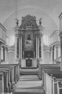 S2 Witt Nr. 168, Helstorf, Kirche, Altarraum, April 1951, 1951