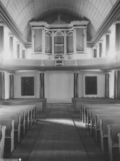 S2 Witt Nr. 847, Herzberg, Nicolai-Kirche, Innenraum nach Westen, März 1956, 1956