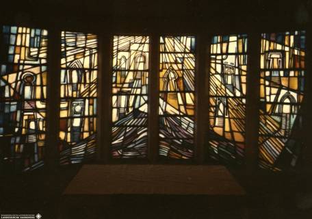 S2 A 18 Nr. 38, Holte (bei Nienburg), Stadt-Gottes-Kapelle, Glasfenster im Chorraum, um 1960, um 1960