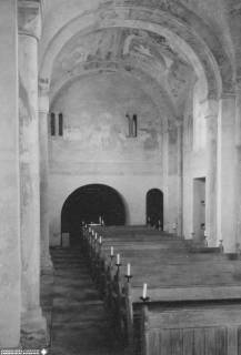 S2 Witt Nr. 1459, Idensen, Sigwards-Kirche, Innenansicht nach Westen, November 1960, 1960