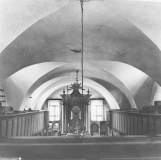 S2 Witt Nr. 14-001, Landesbergen, Kirche, Altarraum (alter Zustand), 1960, 1960