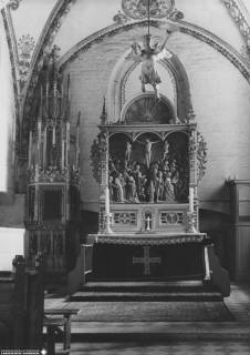 S2 Nr. 9610, Liebenau, Laurentius-Kirche, Altar, um 1950, um 1950