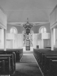 S2 Witt Nr. 1456, Wilstedt, Jakobi-Kirche, Altarraum, Oktober 1960, 1960