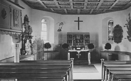 S2 Nr. 11073, Wollershausen, Marien-Kirche, Altarraum, 1930
, 1930